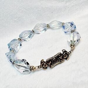 AB Crystal Bracelet with Sterling Clasp & Artisan Mark — Y2K Studio Sparkle